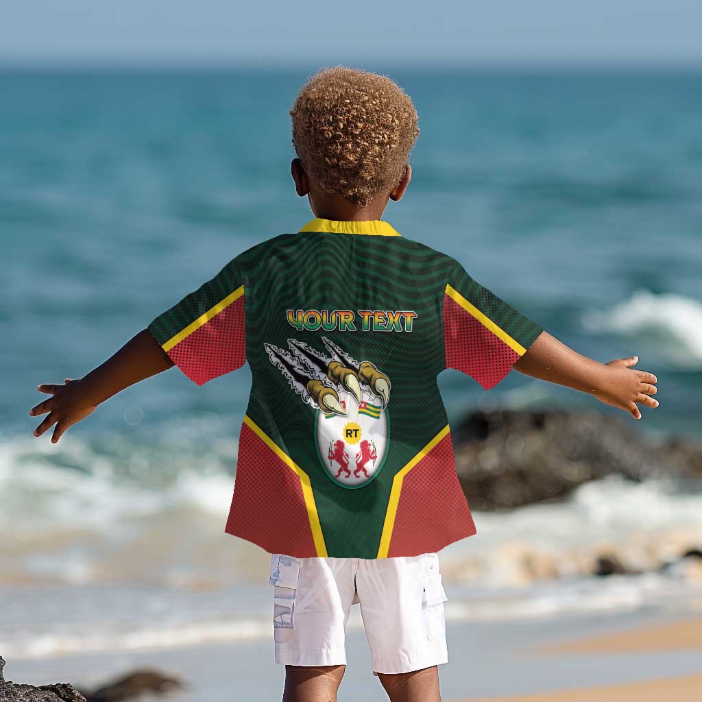 Personalized Togo Kid Hawaiian Shirt Lion Claw Flag Sport Style - African Pride