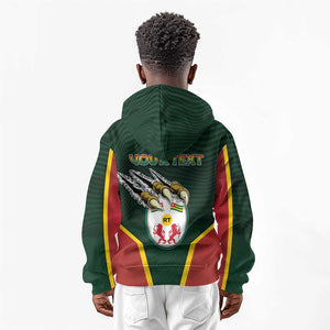 Personalized Togo Kid Hoodie Lion Claw Flag Sport Style - African Pride