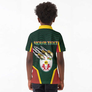 Personalized Togo Kid Polo Shirt Lion Claw Flag Sport Style - African Pride