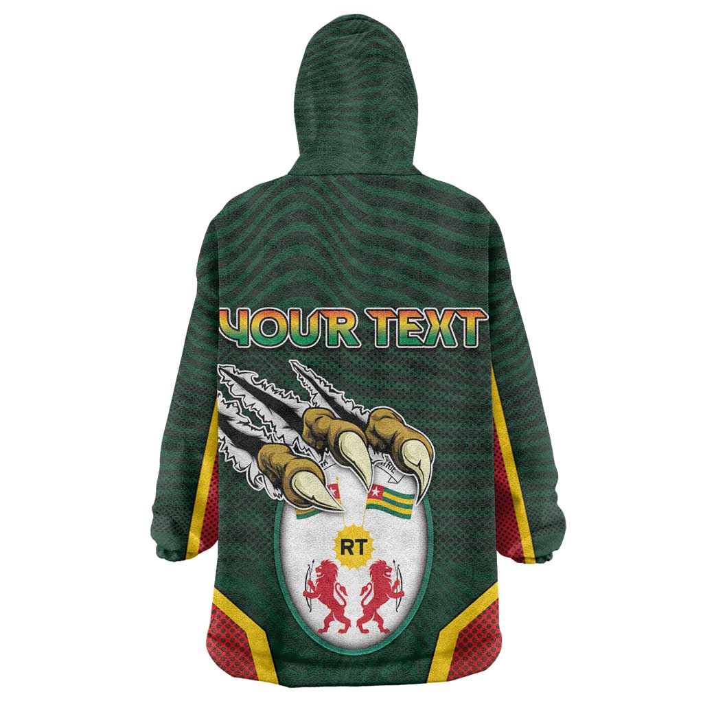Personalized Togo Kid Wearable Blanket Hoodie Lion Claw Flag Sport Style - African Pride