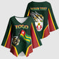 Personalized Togo Kimono Sleeve Blouse Lion Claw Flag Sport Style - African Pride