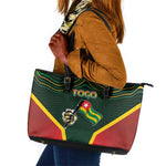 Togo Leather Tote Bag Lion Claw Flag Sport Style - African Pride