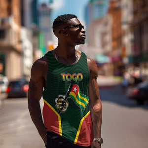 Personalized Togo Men Tank Top Lion Claw Flag Sport Style - African Pride
