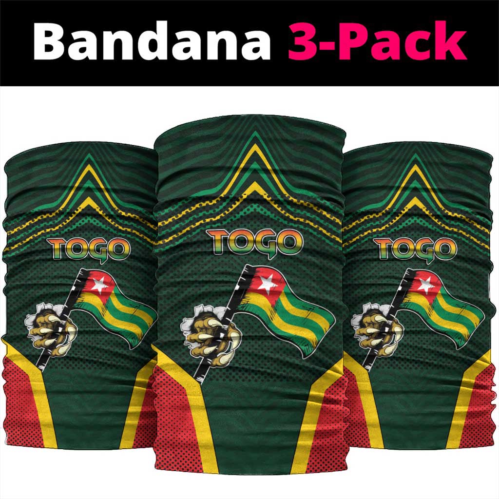 Togo Neck Gaiter Lion Claw Flag Sport Style - African Pride