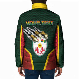 Personalized Togo Padded Jacket Lion Claw Flag Sport Style - African Pride