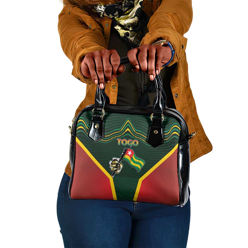 Togo Shoulder Handbag Lion Claw Flag Sport Style - African Pride
