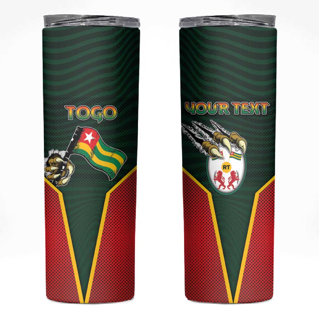 Personalized Togo Skinny Tumbler Lion Claw Flag Sport Style - African Pride