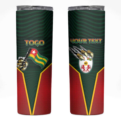 Personalized Togo Skinny Tumbler Lion Claw Flag Sport Style - African Pride