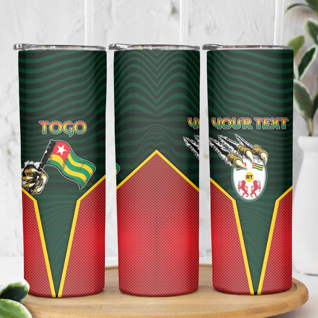 Personalized Togo Skinny Tumbler Lion Claw Flag Sport Style - African Pride