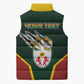 Personalized Togo Sleeveless Puffer Jacket Lion Claw Flag Sport Style - African Pride