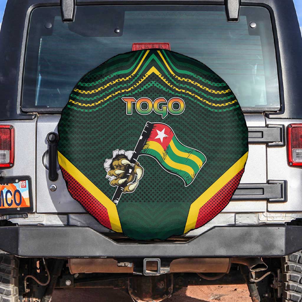 Togo Spare Tire Cover Lion Claw Flag Sport Style - African Pride