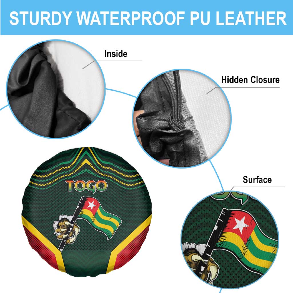 Togo Spare Tire Cover Lion Claw Flag Sport Style - African Pride