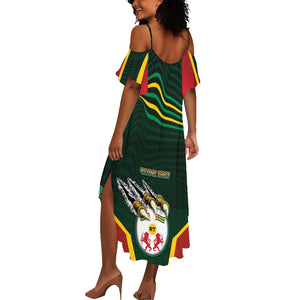 Personalized Togo Summer Maxi Dress Lion Claw Flag Sport Style - African Pride