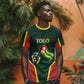 Personalized Togo T shirt Lion Claw Flag Sport Style - African Pride