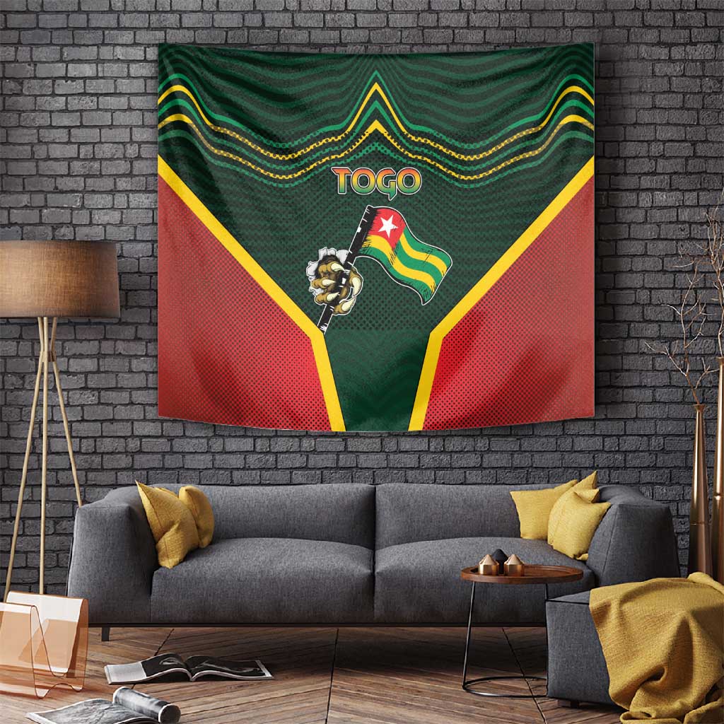 Togo Tapestry Lion Claw Flag Sport Style - African Pride