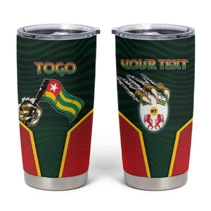 Personalized Togo Tumbler Cup Lion Claw Flag Sport Style - African Pride