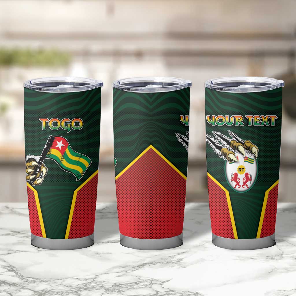 Personalized Togo Tumbler Cup Lion Claw Flag Sport Style - African Pride
