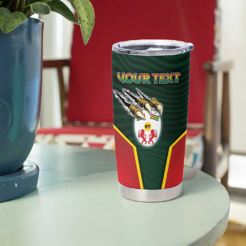 Personalized Togo Tumbler Cup Lion Claw Flag Sport Style - African Pride