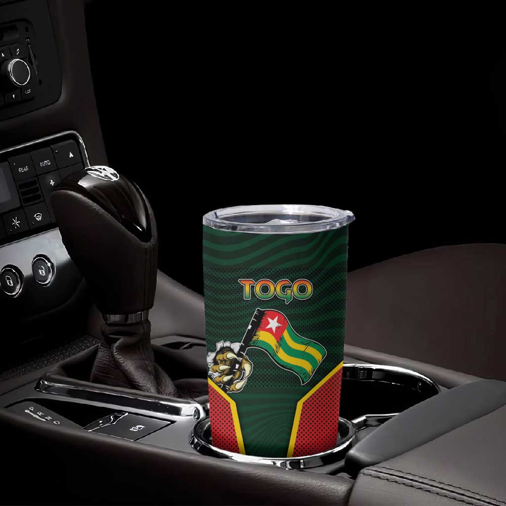 Personalized Togo Tumbler Cup Lion Claw Flag Sport Style - African Pride