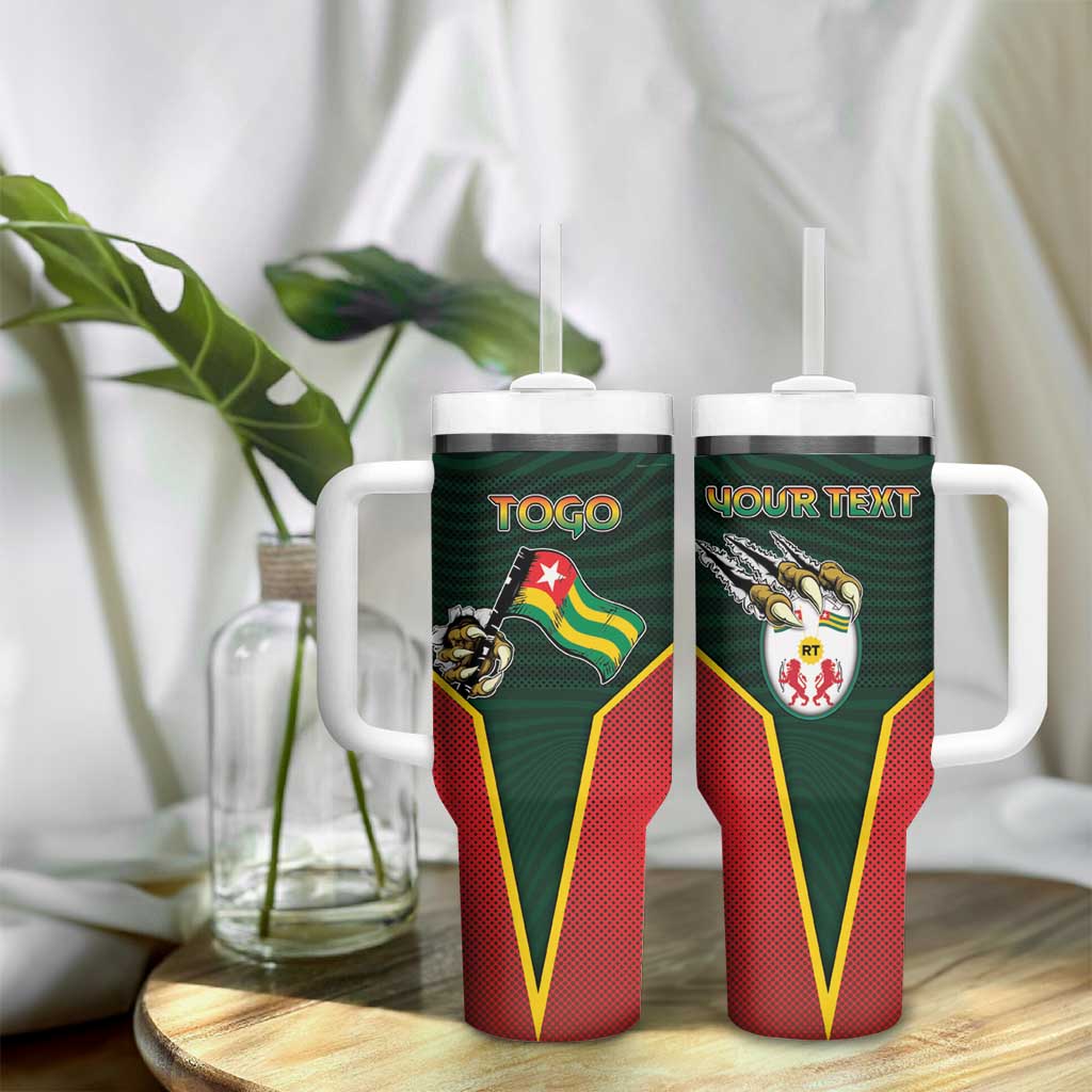 Personalized Togo Tumbler With Handle Lion Claw Flag Sport Style - African Pride