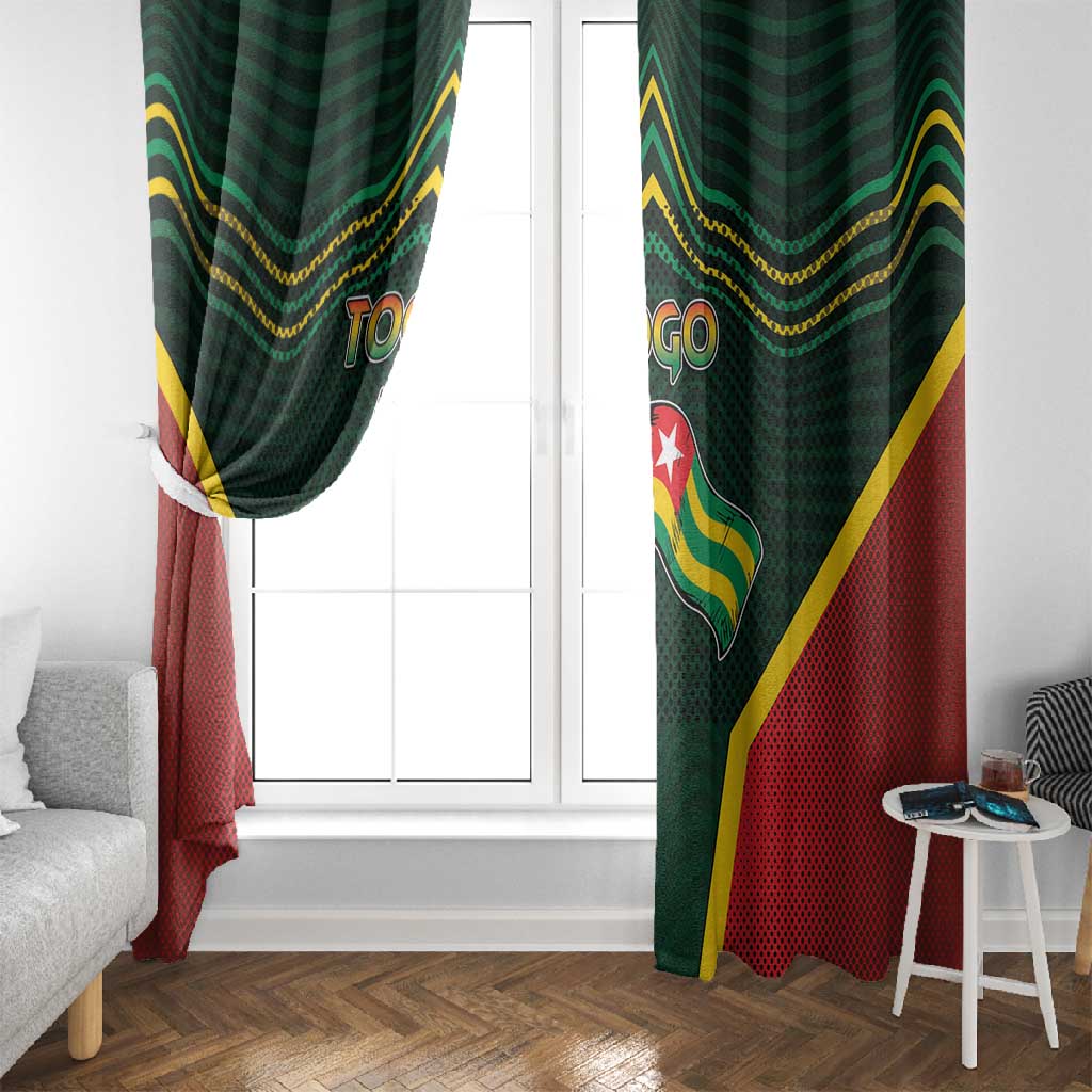 Togo Window Curtain Lion Claw Flag Sport Style - African Pride