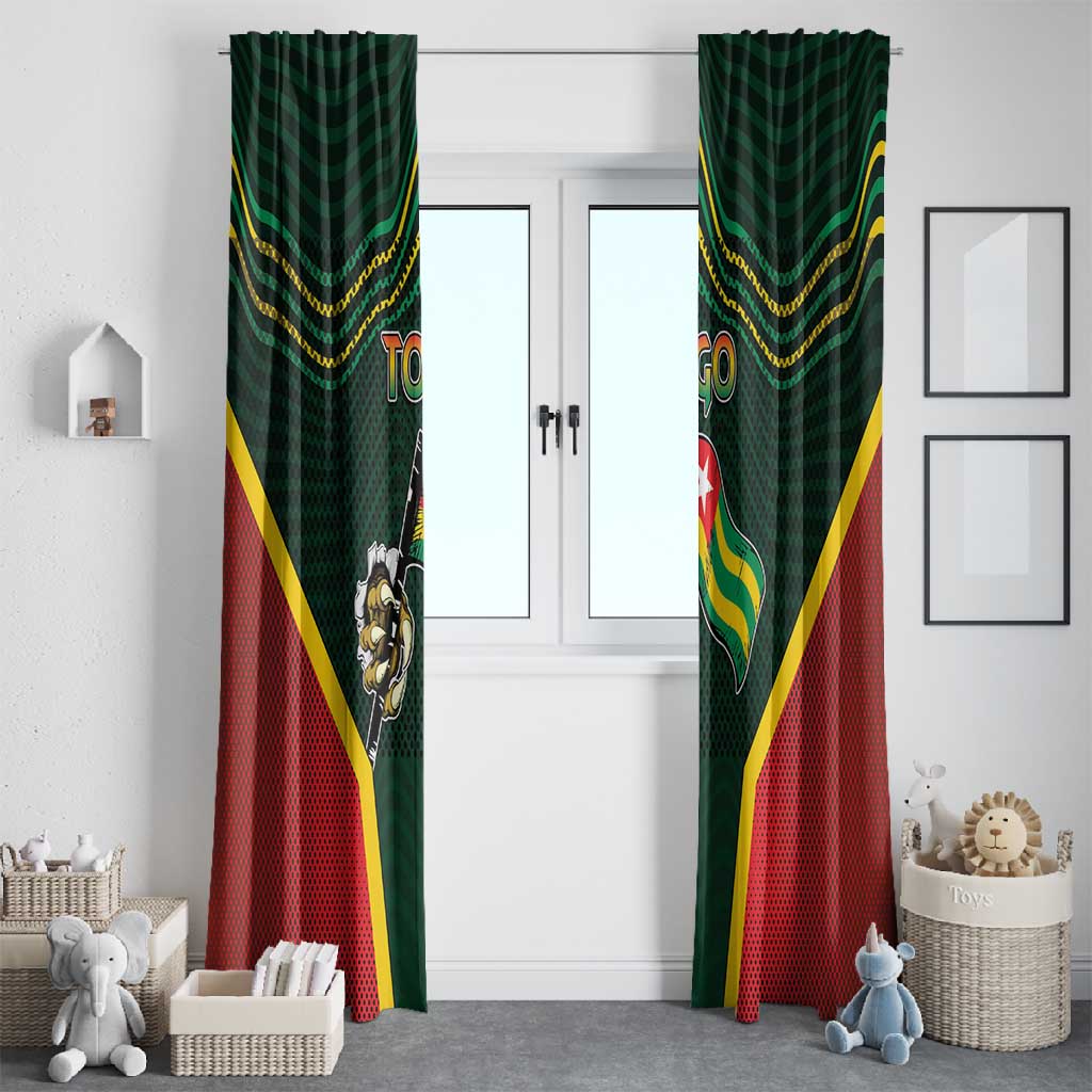 Togo Window Curtain Lion Claw Flag Sport Style - African Pride