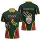 Personalized Togo Zipper Polo Shirt Lion Claw Flag Sport Style - African Pride