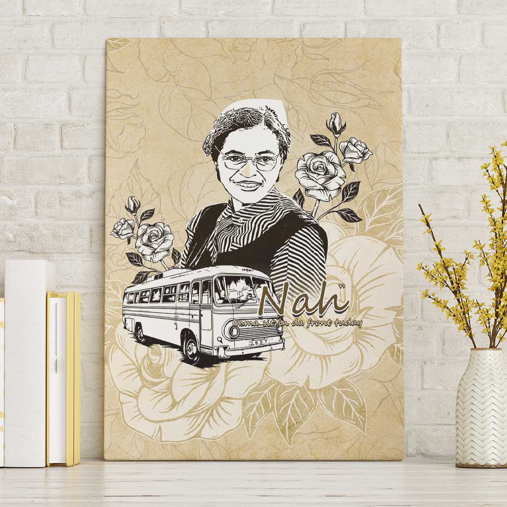 Nah Rosa Parks African Canvas Wall Art Black Women History - African Pride