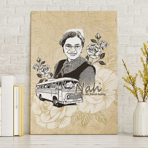 Nah Rosa Parks African Canvas Wall Art Black Women History - African Pride