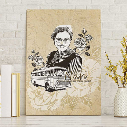 Nah Rosa Parks African Canvas Wall Art Black Women History - African Pride