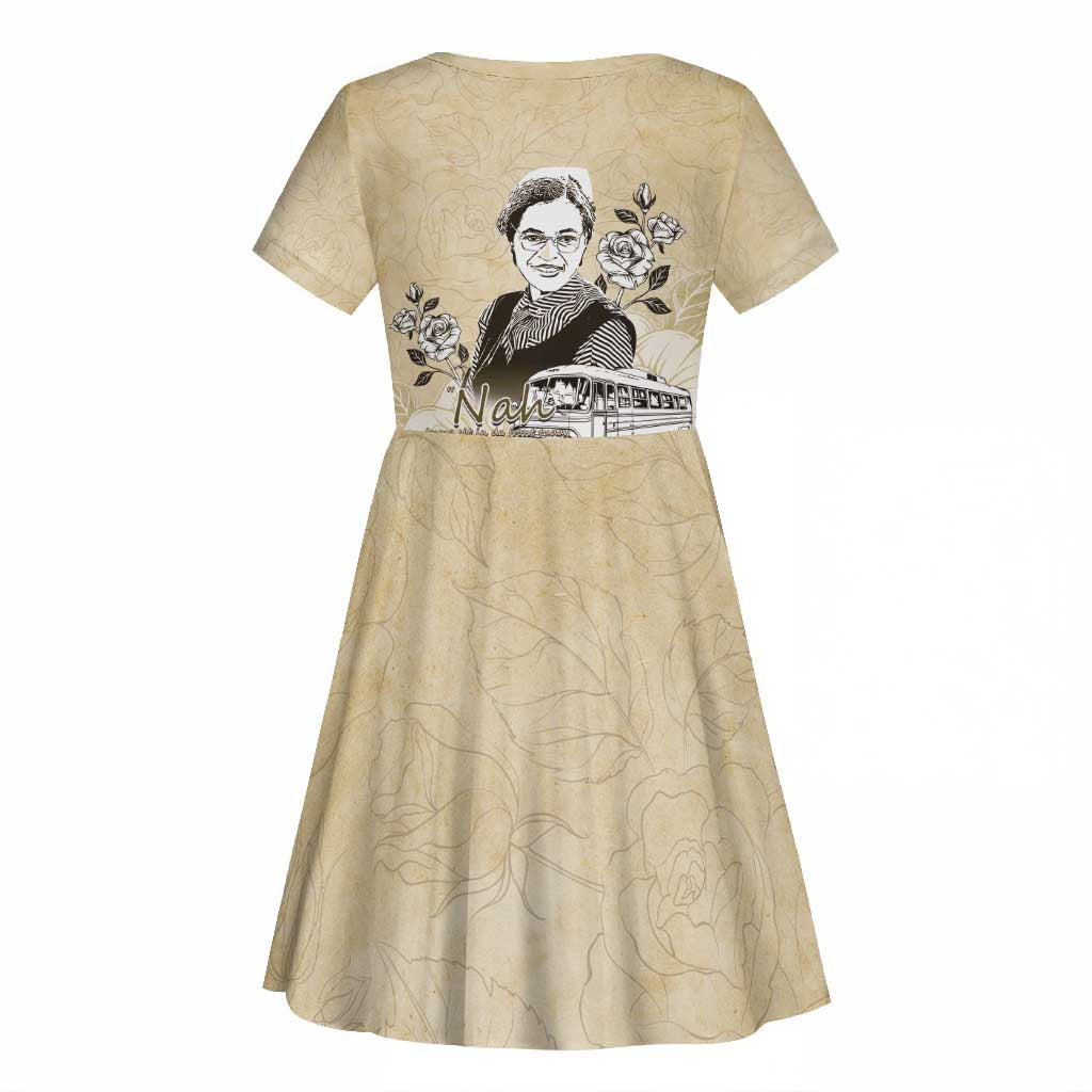 Nah Rosa Parks African Kid Short Sleeve Dress Black Women History - African Pride