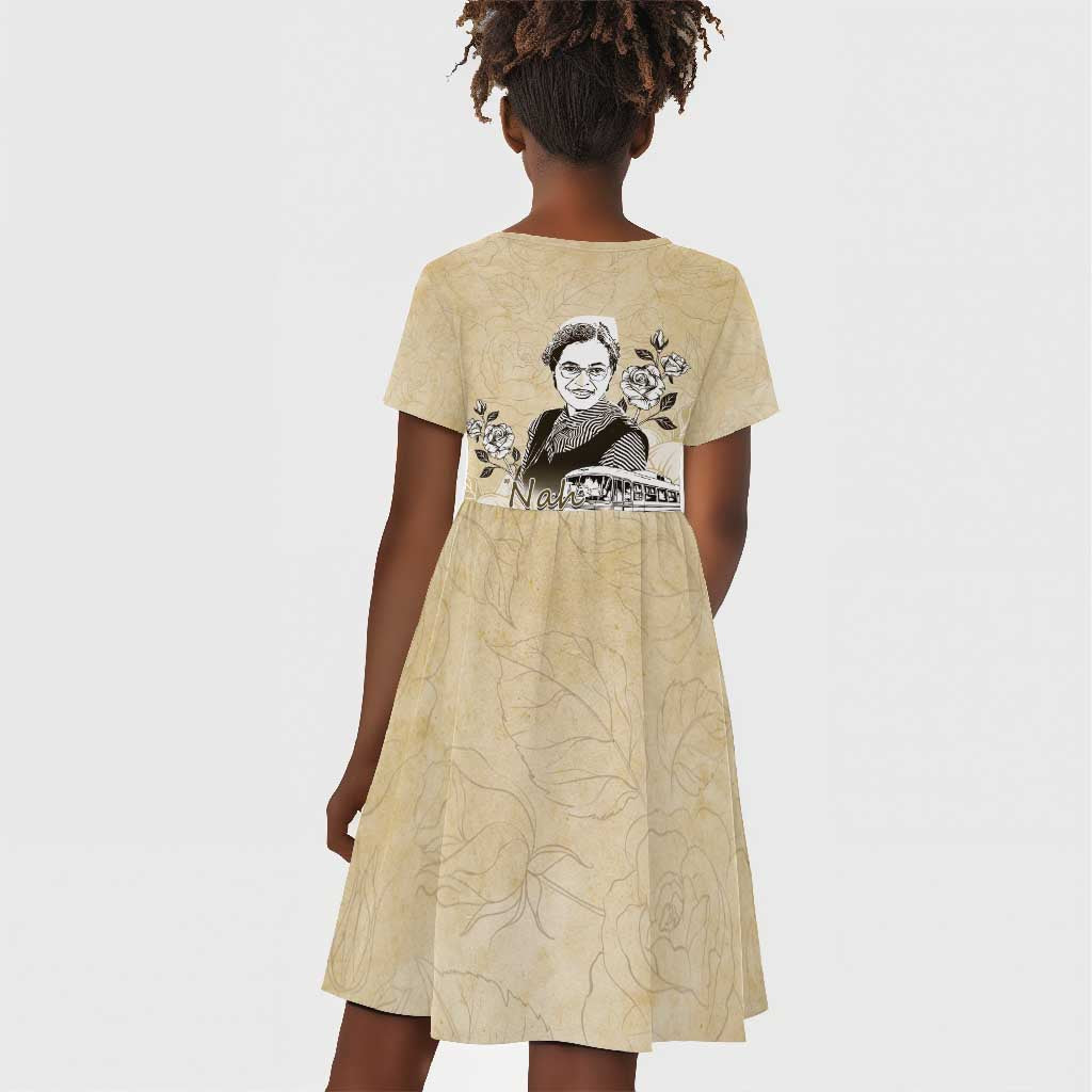 Nah Rosa Parks African Kid Short Sleeve Dress Black Women History - African Pride