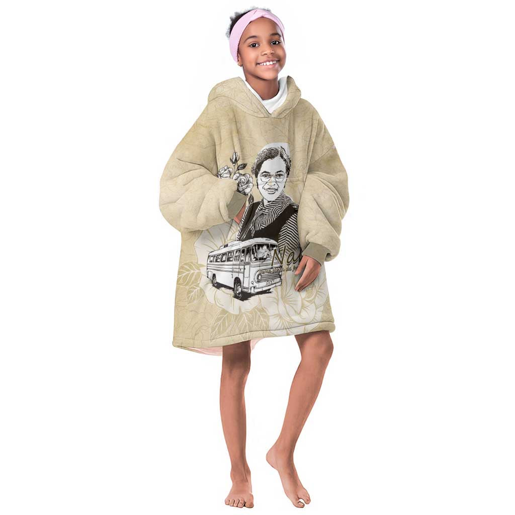 Nah Rosa Parks African Kid Wearable Blanket Hoodie Black Women History - African Pride