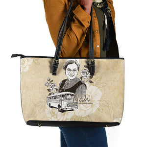 Nah Rosa Parks African Leather Tote Bag Black Women History - African Pride