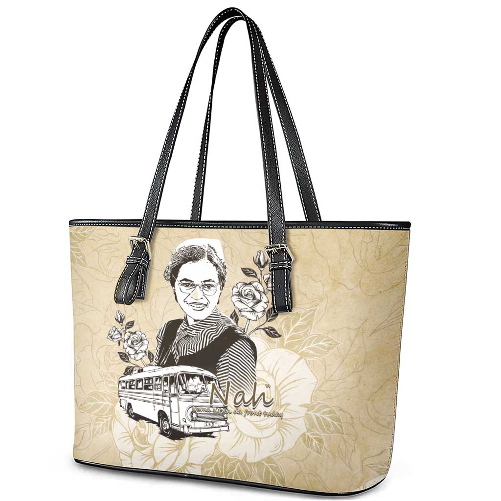 Nah Rosa Parks African Leather Tote Bag Black Women History - African Pride
