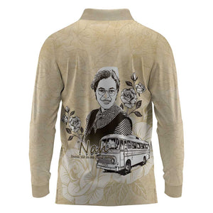 Nah Rosa Parks African Long Sleeve Polo Shirt Black Women History - African Pride