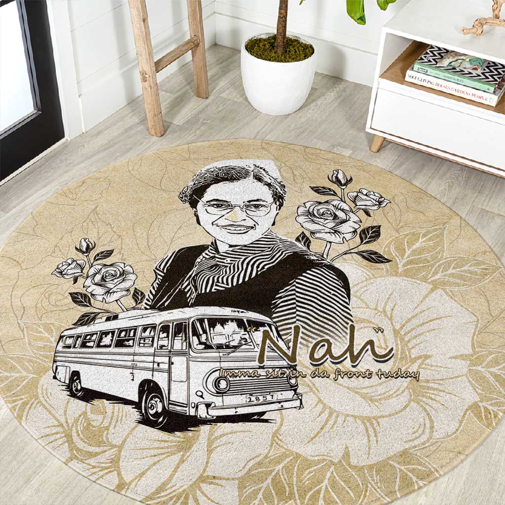 Nah Rosa Parks African Round Carpet Black Women History - African Pride