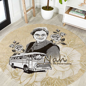 Nah Rosa Parks African Round Carpet Black Women History - African Pride