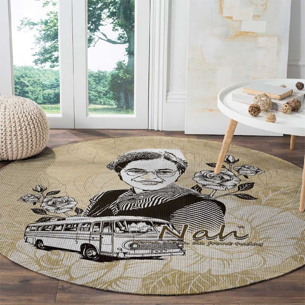 Nah Rosa Parks African Round Carpet Black Women History - African Pride