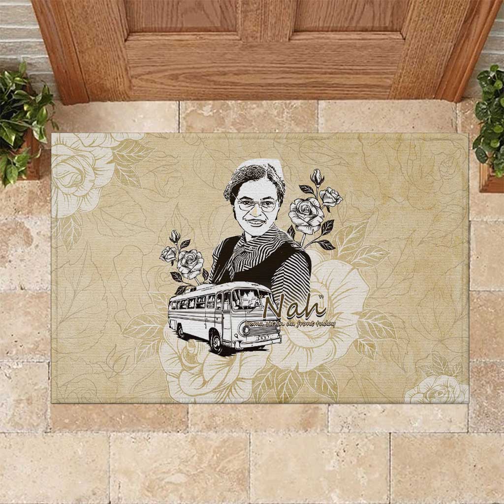 Nah Rosa Parks African Rubber Doormat Black Women History - African Pride