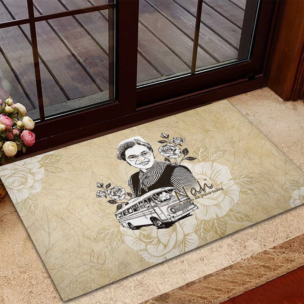 Nah Rosa Parks African Rubber Doormat Black Women History - African Pride
