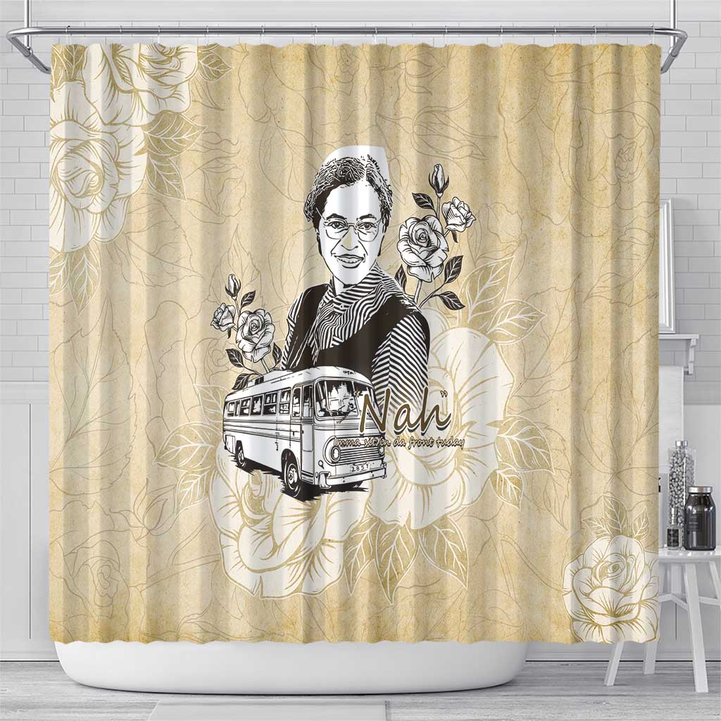 Nah Rosa Parks African Shower Curtain Black Women History - African Pride