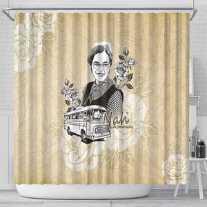 Nah Rosa Parks African Shower Curtain Black Women History - African Pride