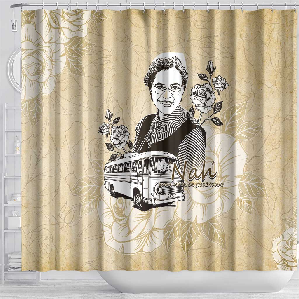 Nah Rosa Parks African Shower Curtain Black Women History - African Pride