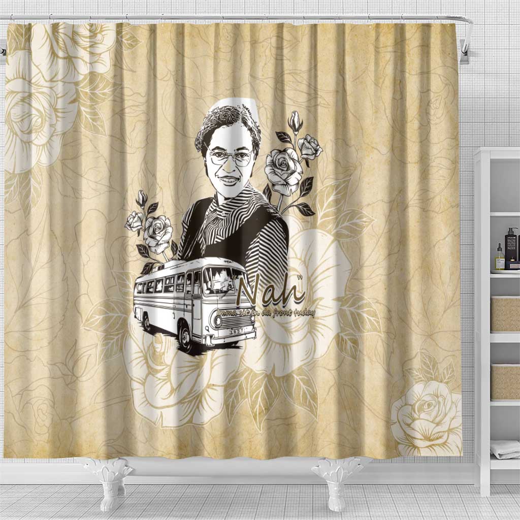 Nah Rosa Parks African Shower Curtain Black Women History - African Pride