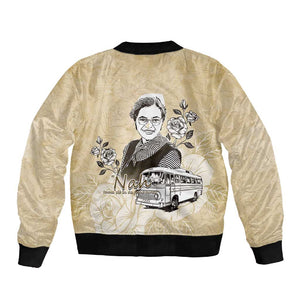 Nah Rosa Parks African Sleeve Zip Bomber Jacket Black Women History - African Pride