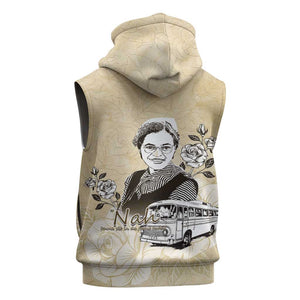 Nah Rosa Parks African Sleeveless Zip Hoodie Black Women History - African Pride