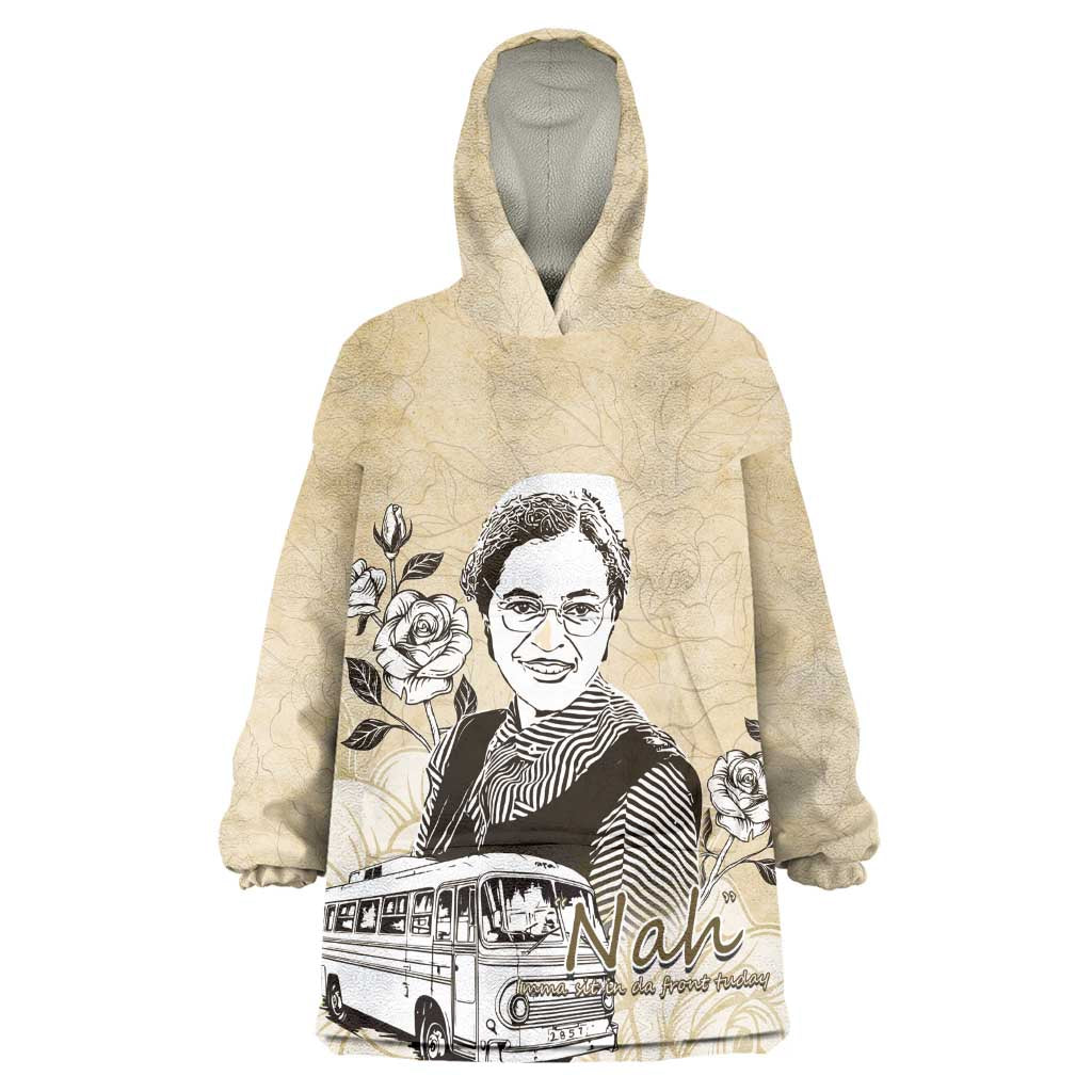 Nah Rosa Parks African Wearable Blanket Hoodie Black Women History - African Pride