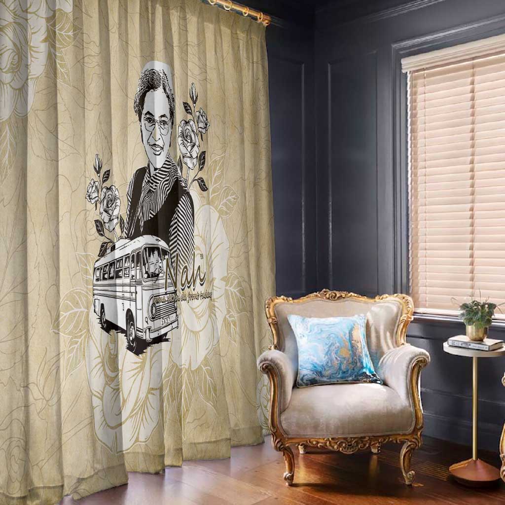 Nah Rosa Parks African Window Curtain Black Women History - African Pride