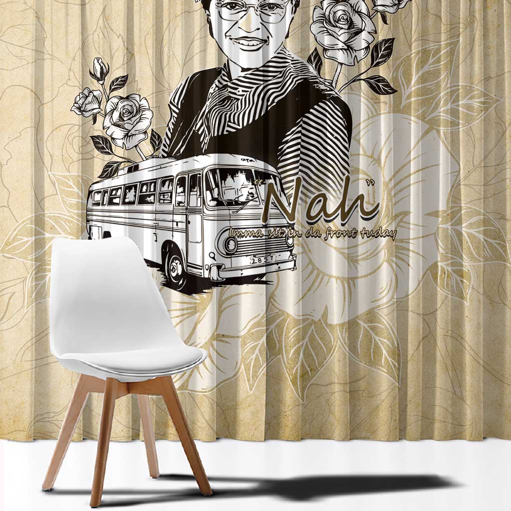 Nah Rosa Parks African Window Curtain Black Women History - African Pride
